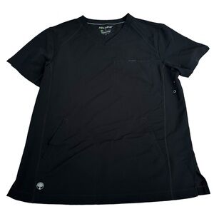 Healing Hands Men’s black scrub top, medium